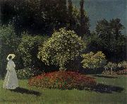 Claude Monet Lady in the Garden china oil painting reproduction